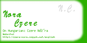 nora czere business card